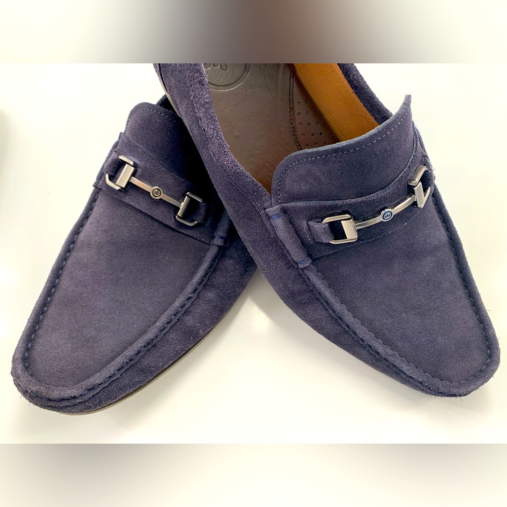 Peter Millar men’s 11.5 blue suede horse it loafers excellent condition